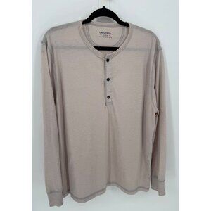 Untuckit Beige Henley Long Sleeve Shirt X-Large
